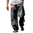 thumbnail image 1 of WEAIXIMIUNG Thermal Pants Men Work Male Summer Breathable Linen Like Trousers All Print Printed Tether Wide Leg Pants, 1 of 5