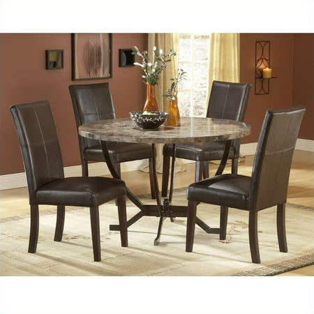 Oval Round Table - Hillsdale Monaco Round Casual Dining Table in Matte Espresso Finish