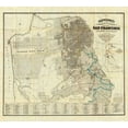 thumbnail image 2 of Bancroft, A.L. 13x12 Black Ornate Wood Framed with Double Matting Museum Art Print Titled - Official Guide Map of City and County of San Francisco, 1873, 2 of 4
