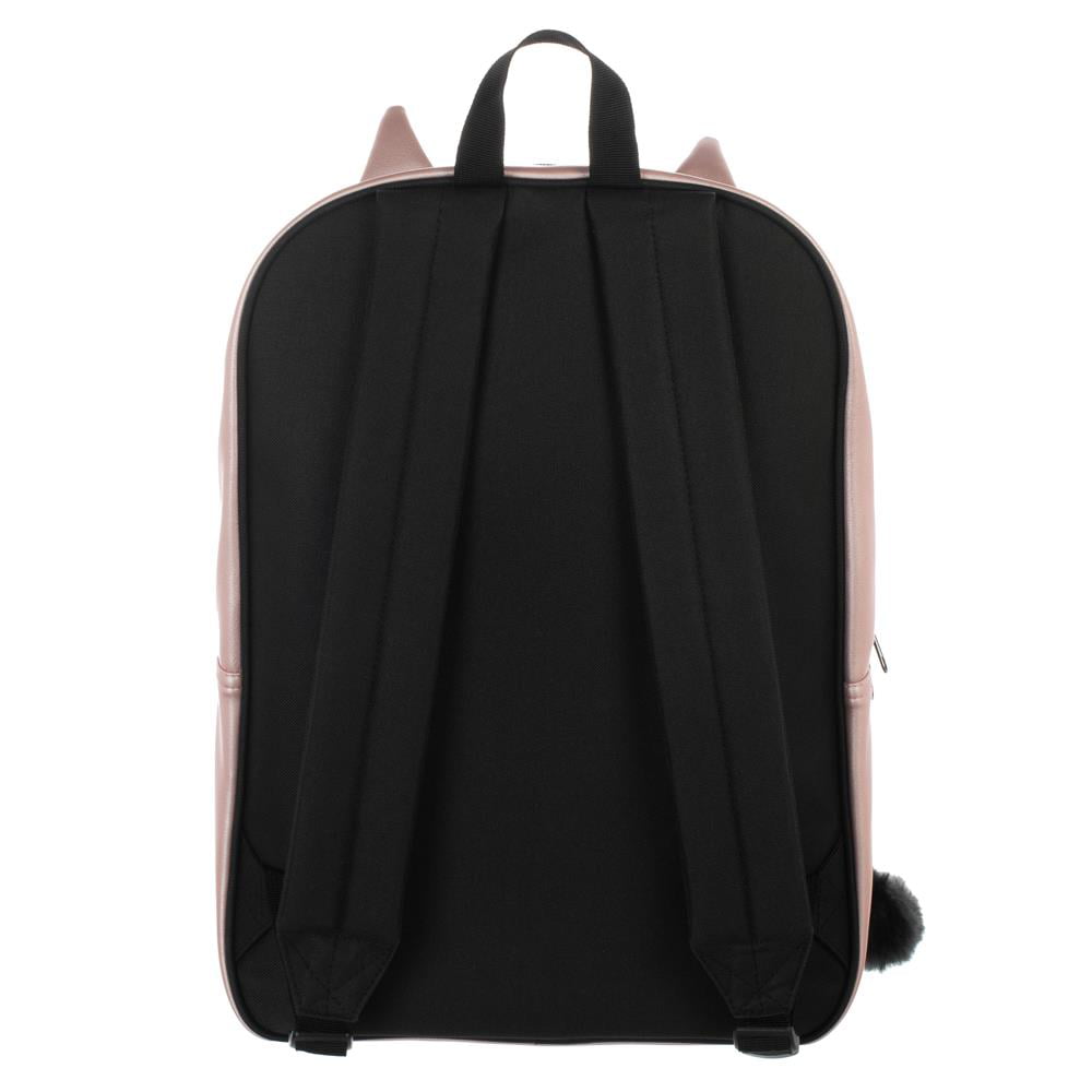 Pink Quilted Metallic Kitten Tech Backpack 