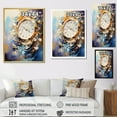 thumbnail image 4 of Designart "Luxurious Blue And Gold Watch" Watches Floater Framed Canvas Prints, 4 of 5