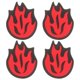 thumbnail image 2 of 4Pcs Tennis Racket Shock Absorbers Red Silicone Flame Design For Enhanced Grip Comfort During Training, 2 of 4
