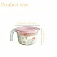 thumbnail image 4 of Large-capacity microwave-safe measuring cup with graduations - Borosilicate glass, microwave, oven, and dishwasher safe - BPA-free and heat-shock resistant - Elegant floral pattern, pink background,, 4 of 4