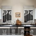 thumbnail image 2 of Marble Modern Geometric Flowers Abstract Kitchen Curtains - Vintage Tier Cafe Curtains for Bathroom Living RV Rod Pocket Window Drapes 36 Inch 2 Panels Set 28"x36" Window Treatment Tiers, 2 of 4