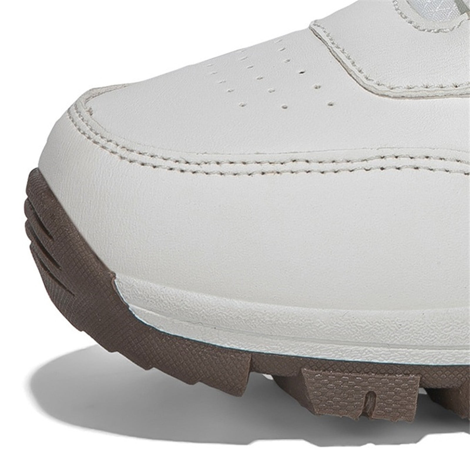 XIMIN Men Women's Hiking Boots Lightweight Breathable Non-Slip Waterproof Casual Low-Top Sneakers for Trailing Trekking Outdoor Leather Walking Shoes (7.5, White)