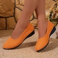 thumbnail image 4 of Wedges for Women Low Heel Women's Comfortable Closed Toe Women Dress Shoes Casual Spring Summer Round Toe Solid Color Flats Slip On Shoes, 4 of 7
