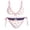 Red, variant on Women's Reversible Low Waist Tie Side Bikini Set with Printed Pattern and Adjustable Triangle Top for Summer Beach Swimwear