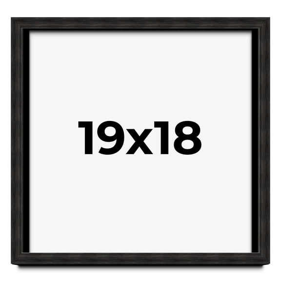19x18 Shadow Box Black Rustic Barnwood Display Frame | 1.125 Inch Deep | 0.875 Inch Moulding Width