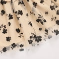 thumbnail image 6 of ZEHJUHAN Toddler Girl's Ruffle Sleeve Bow Princess Dress Sleeveless Round Neck 3D Floral Embroidery Mesh Party Dresses Black，2Y, 6 of 7