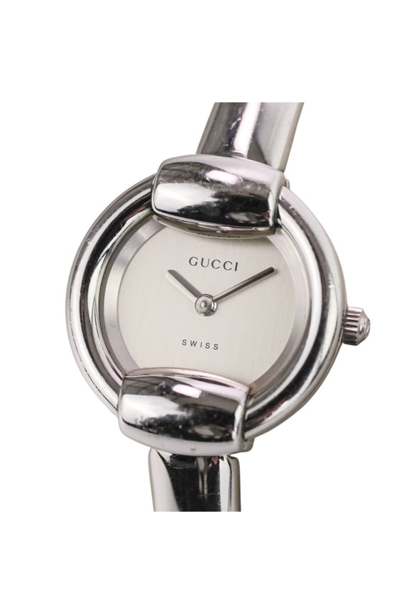 Pre-Owned GUCCI Quartz Watch Bangle 1400L Silver Dial Women's