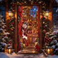 thumbnail image 6 of Christmas Snowman Door Cover Decoration,Christmas Photo Booth Props for Winter Party Decorations,35x71Inch, 6 of 6