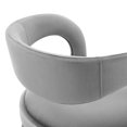 thumbnail image 6 of Counter Stool Chair, Grey Gray, Velvet, Bar Pub Cafe Bistro Dining Kitchen Hospitality Restaurant, Modern Contemporary Boutique HB35925, 6 of 10