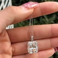 thumbnail image 4 of 2.50Ct Radiant Cut Lab-Created Diamond Women Pendant 14k White Gold Plated 18", 4 of 4