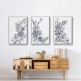 thumbnail image 6 of Periwinkle Patch I - Framed Premium Gallery Wrapped Canvas L Frame 3 Piece Set - Ready to Hang, 6 of 9