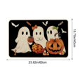 thumbnail image 3 of TanSiDing Halloween Mat, Soft Polyester Fleece Bathroom Floor Mat, Non-Slip Ghost Pattern Carpet, Decorative Entryway Rug for Spooky Home Decor 60*40cm, 3 of 6