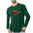 thumbnail image 1 of Lovzfmll Haut de Sommeil Athlétique pour Homme à Imprimé Thème Love à Manches Longues Col Ras du Cou Vert Armée, m, 1 of 4