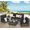Black, variant on GAILDON 5-Piece Patio Furniture Set with Glass Table, Outdoor Sectional Rattan, All-Weather Cushions, Red