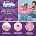 thumbnail image 3 of Puddle Jumper WonderSplash 3-Ring Inflatable Baby Boat, Pink, 0-24 lbs Weight Capacity, 3 of 14