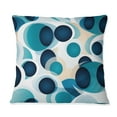 thumbnail image 3 of Designart "Minimalist Geometry With Cobalt Blue Circles I" Geometric Printed Throw Pillow, 3 of 5