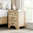 thumbnail image 3 of WAMPAT Nightstand with Charging Station, Farmhouse 3-Drawer Nightstand, Wood Nightstand for Bedroom, Living Room,Oak, 3 of 7