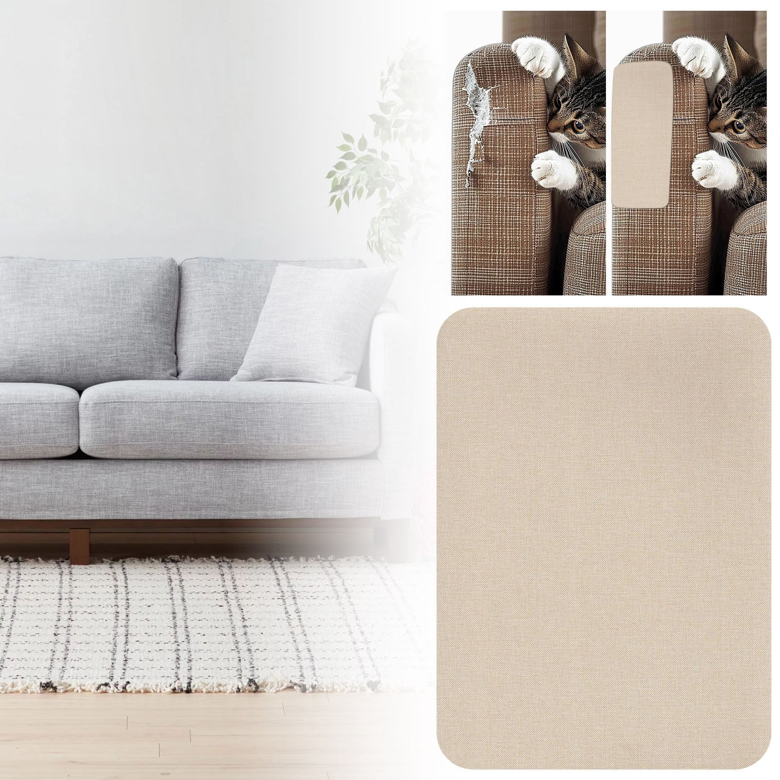 5Pc Couch Patch Repair Fabric,Canvas Repair Patch,Self-Adhesive Microfiber Patches,Quick Fix Sofa Chair Car Seat,Furniture,Upholstery Repair Kit,for Sofas Bags Furniture Car Seats,8''x11''(Beige)