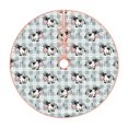 thumbnail image 2 of Halloween Christmas Tree Skirt - Cartoon Plaid Cute Cow Milk 36 Inches Christmas Tree Skirt for Halloween Holiday Indoor Home Christmas Tree Decorations with Three Ribbons, 2 of 7