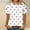 White, variant on Ayolanni Basic Summer Women Blouses Short Sleeve Heart Print Crew Neck Blouse Dating Oversized Romantic T-Shirt L