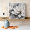 thumbnail image 3 of Grey White Floral Canvas Wall Art for Living Room Bedroom Bathroom, Vintage Minimalist Country Pastoral Flowers Canvas Art Wall Decor, Artwork for Walls Home Office Decor, 8"x8", 3 of 9