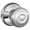 Silver, variant on Schlage F10-Geo Georgian Passage Door Knob Set - Chrome