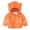 Orange, variant on Lkhaha Girls Jacket Solid Bear Ears Hooded With Pocket Solid Color Warm Fleece Fall Winter Clothes Size 2-3 Years