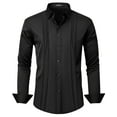 thumbnail image 4 of Thrilos Dress Shirts for Men Button Up Long Sleeve Tops Formal Business Shirts Pleated Wrinkle Free Work Shirts, 4 of 9