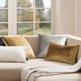 thumbnail image 4 of Phantoscope Set of 2 Sparkling Velvet Throw Pillow Covers 12 x 20, Soft Gold Glitter Decorative Cushion Covers for Couch Bed Chair, Gold, 4 of 8