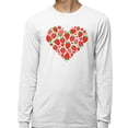thumbnail image 2 of Strawberry Heart Long Sleeve Shirt Unisex X-Large White, 2 of 5
