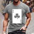 thumbnail image 2 of Men'S Fashionable T-Shirt, Street Casual Short Sleeved Clothing Gray C XL, 2 of 5