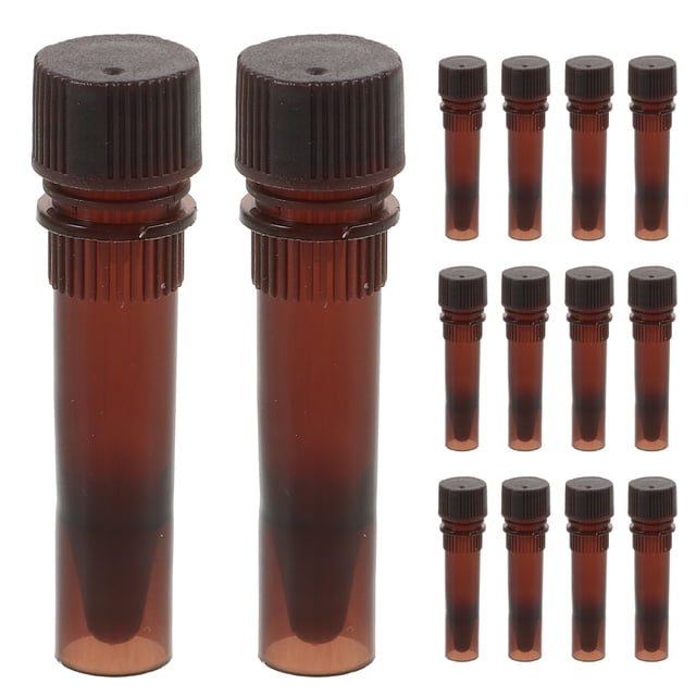 SHISUYAN 20Pcs Sampling Tubes Test Tubes Test Vials Storage Containers Lightproof Tube for Sample Testing