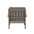thumbnail image 2 of GDF Studio Keanu Outdoor Wooden Club Chairs (Set of 2), Gray, 2 of 12