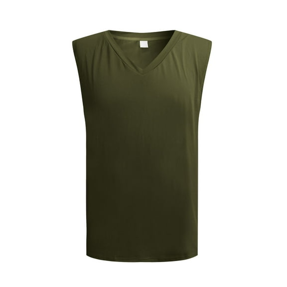 Bcfgryg New Solid Color Mens Loose Vest V Neck Mens Vest Simple Casual Style Lightweight Men's Vest
