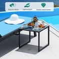 thumbnail image 4 of 2 Pcs Chaises Longues de Patio avec Table d'Appoint, Chaises Longues de Piscine d'Extérieur à 5 Positions Réglables, Bleu, 4 of 7
