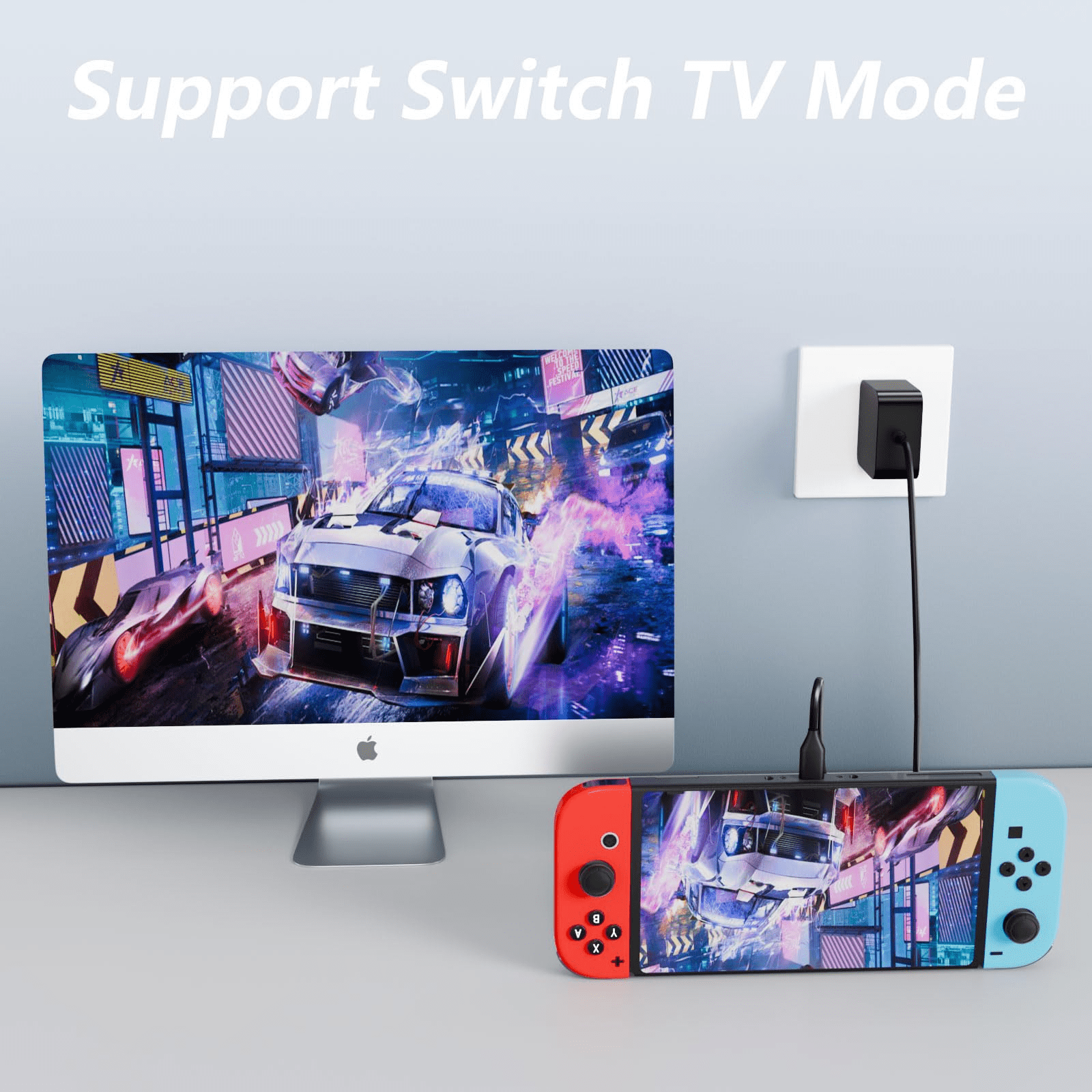 xzyuan 45W Steam Deck Charger Also for Nintendo Switch AC Adapter with 5.7Ft USB Type C Power Cord
