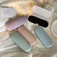 thumbnail image 4 of Ins Cream Color System Simple Frame Glasses Case Portable Small Fresh Lightweight Sunglasses Sunglasses Case Blue, 4 of 6