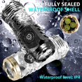 thumbnail image 3 of 2Pcs Three-Eyed Monster Mini Flashlight, German Three-Eyed Monster Mini Flash Super Power Flashlight, Pocket Flashlight with Clip, Mini Torch LED Flashlight, Portable Mini Pocket Torch (Black+Silver), 3 of 7