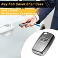 thumbnail image 3 of Funda de llave de coche TPU negra degradada para VW Up - Funda de control remoto de 3 botones, 3 of 6