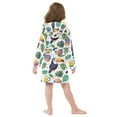 thumbnail image 4 of FORMRS Niños Bathrobe Unisex Hooded Robe Soft Plush Pajamas Sleepwear, Size 10-12T, Vibrant Toucans Pattern, 4 of 7