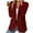 Wine, variant on LEAVINGSUO Womens Tops Winter Coats for Women Women's Fashion Solid Button Suit Coat Long Sleeve Hatless Casual Coat/Jacket