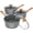 Gray, variant on Nonstick Saucepans Set with Lid 1.5QT, 2QT & 3QT, White