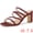 Burgundy, variant on DARING DIVA Women's Sandals Block Heeleds Crisscross Strap Sandals Nude 8.5