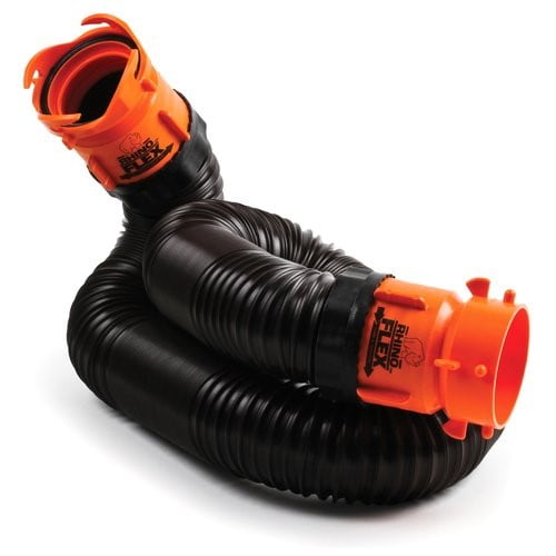 Camco RhinoFLEX 10ft Heavy Duty RV Sewer Hose Extension Kit with Swivel