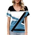 thumbnail image 1 of Blusas de Manga Corta Casuales para las Mujeres Imprimir V-Cuello Suéter Blusa de Poliéster Sudadera de Moda, Top de las Señoras para Invierno Primavera Uso Diario, 1 of 6
