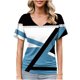thumbnail image 1 of Blusas de Manga Corta Casuales para las Mujeres Imprimir V-Cuello Suéter Blusa de Poliéster Sudadera de Moda, Top de las Señoras para Invierno Primavera Uso Diario, 1 of 6