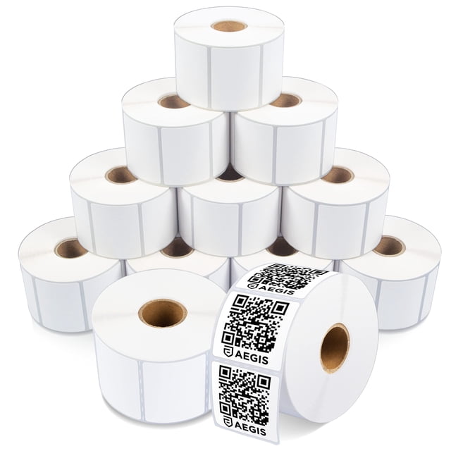 Etiquetas térmicas directas Aegis Adhesives, 2 x 1.5 pulgadas, 900 unidades, rollo
